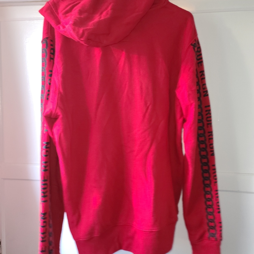 True Religion zip up hoodie size medium red